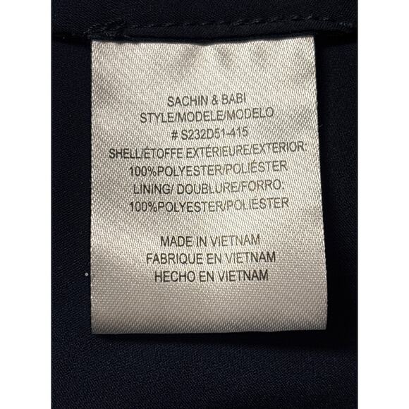 Sachin & Babi One Shoulder Chelsea Gown Dress Plus Size 16W Navy Venetia Petal - Picture 7 of 7